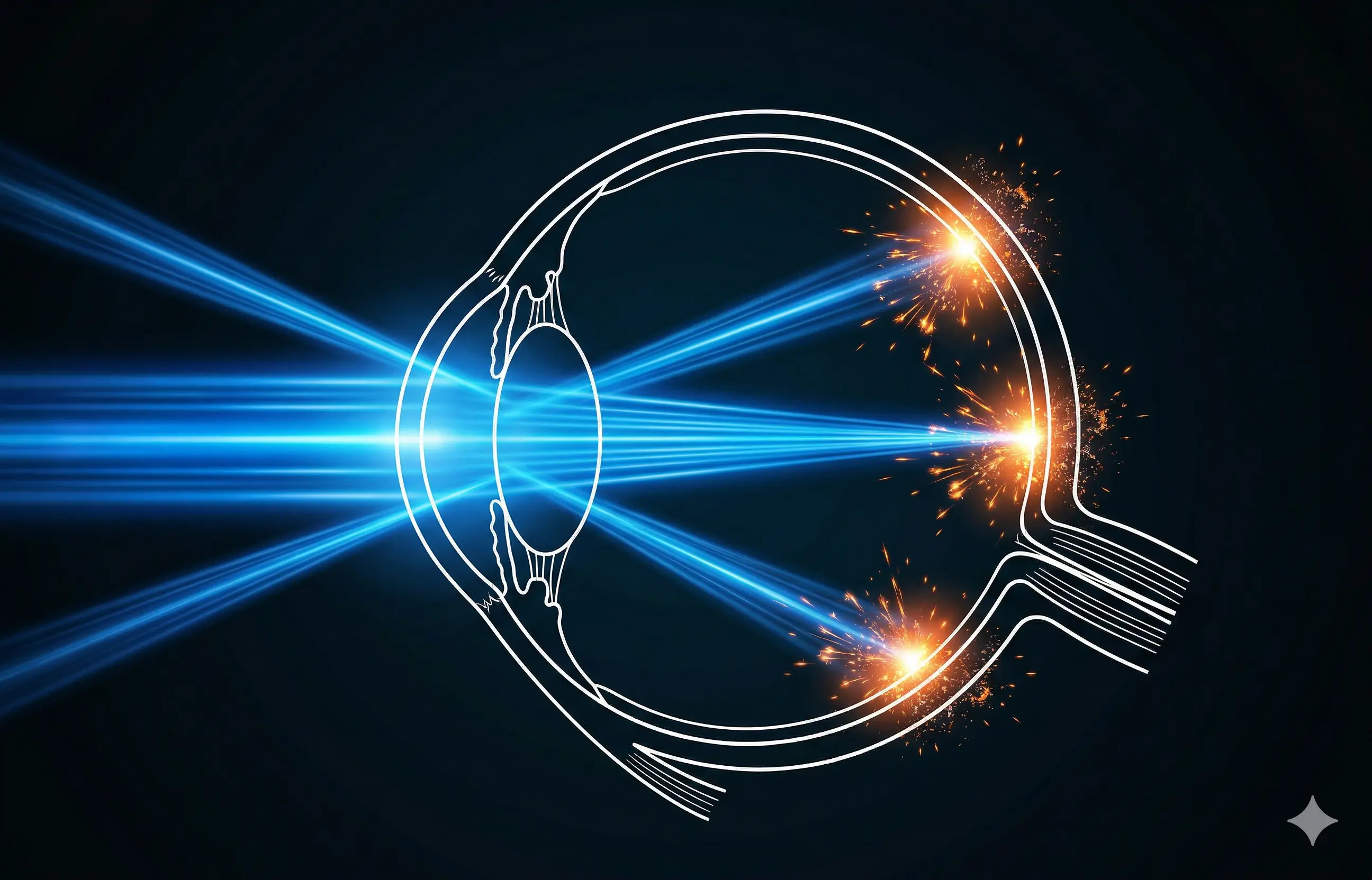 Screen damage to eyes