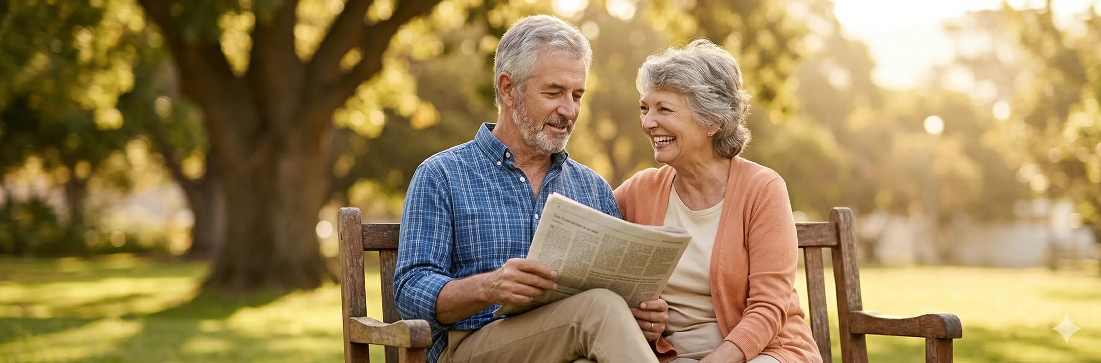 Senior couple with healthy clear vision after 55